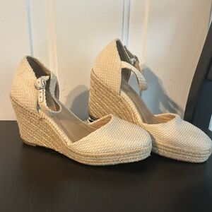 Summer wedged heels, women’s size 6 1/2, worn once